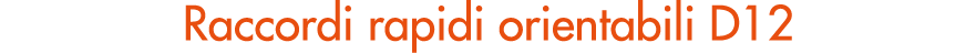 Raccordi rapidi orientabili D12