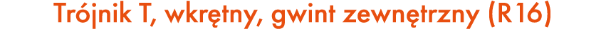 Tr jnik T, wkr tny, gwint zewn trzny (R16)